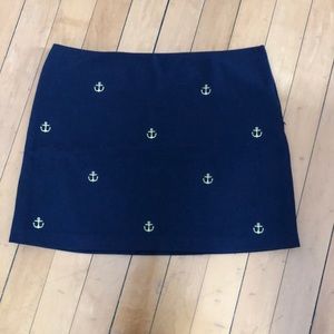 Navy Anchor wool skirt Vineyard Vines